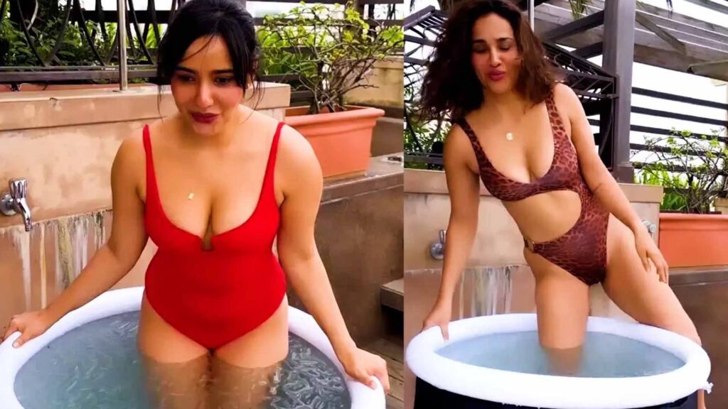 Neha Sharma Aisha Sharma Hot Bikini Pool Show